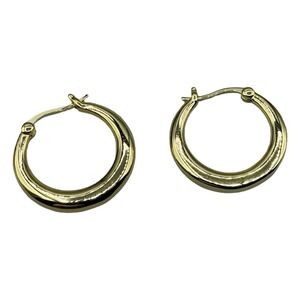 Rachel Glauber Gold Tone Hoop Earrings Small Polished Fashion Jewelry